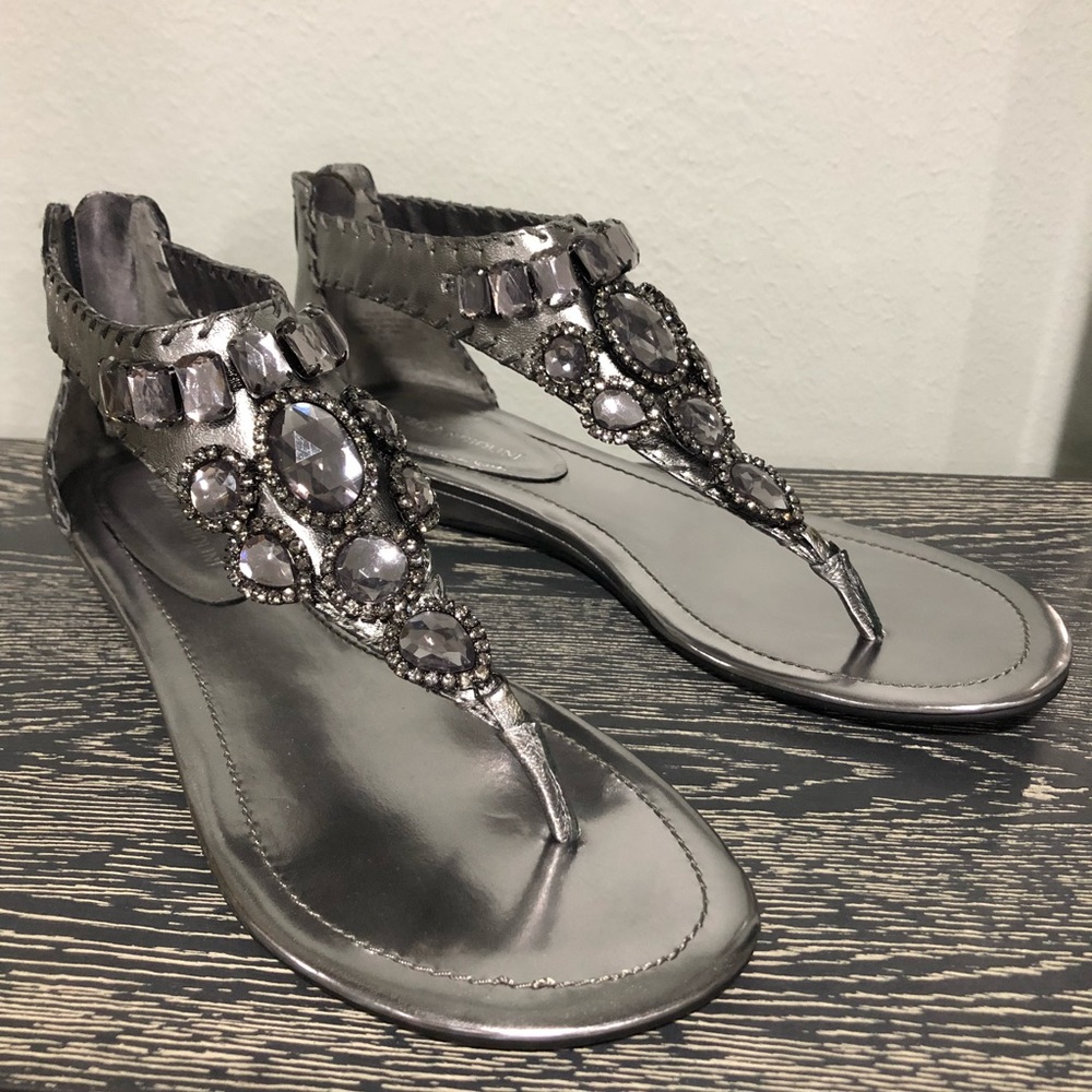Bnnw Enzo Angiolini sandals in pewter Sz 7.5m